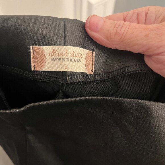 ALTAR’D STATE Faux Leather Pants Black Ankle size small - Picture 3 of 4